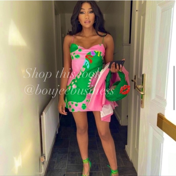 Zara Dresses & Skirts - ZARA BNWT Pink Satin Effect Floral Print Mini Dress